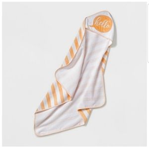 New Target Cloud Island Embroidered Hello Hooded Baby Towel